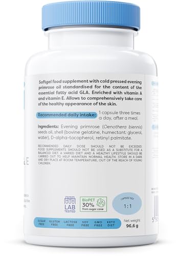 OSAVI Osavi Primrose Oil with Vitamin A & E, 1800mg - 120 softgels