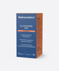 Natroceutics Glutathione SOD 30 Vegan Capsules| Liposomal Setria Glutathione| Protected Superoxide Dismutase| Increased Cellular Concentrate & Bioavailability