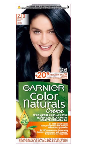 Garnier GARNIER - COLOR NATURALS Creme - Permanent hair color - 2.10 BLUE BLACK (PACK OF 3)