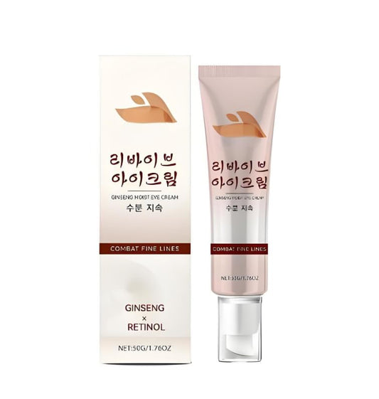 NoraGlaze Eye Cream for Dark Circles and Puffy Eyes with Ginseng Peptide Serum, Under Eye Cream Anti Aging Korean Serum, 14 Days Visible Results, 24H Hydration, Fast Absorption (Ginseng eye cream * 1)