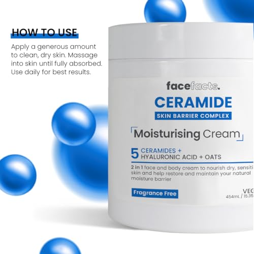 Face Facts Ceramide Moisturising Body Cream | Hydrates + Softens | 454ml