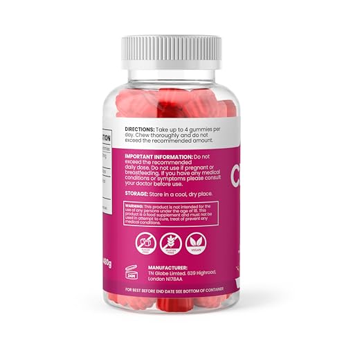 Temple Nutrition NEW Creatine Monohydrate Gummies 5000mg for Men & Women - 120 Chewable Creatine Gummies (1 Months Supply) - Strawberry Flavoured Creatine, Pre Workout Gym Supplement, Suitable for Vegans