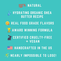 Crazy Rumors Banana Split BIGGIE Soothing Lip Balm Stick for Dry Lips, 4 X bigger size, 100% Natural & Vegan