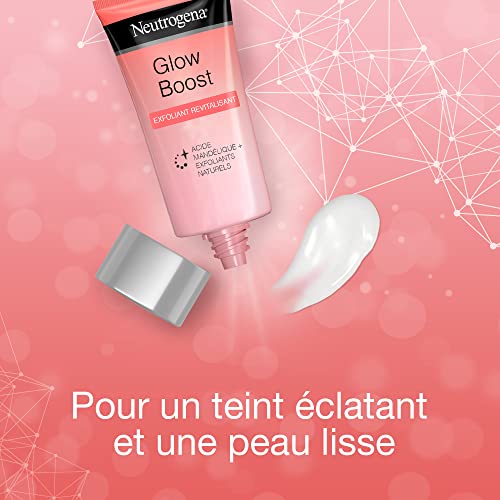 Neutrogena Glow Boost Revitalising Exfoliating Facial Scrub with Mandelic Acid and Natural Exfoliating Balls for Pure and Even Radiant Skin (1 x 75 ml)