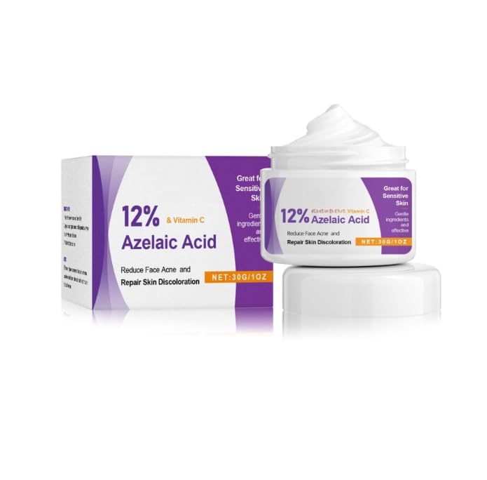 Azelaic acid 12% face serum for redness, dark spots, face anti-aging cream