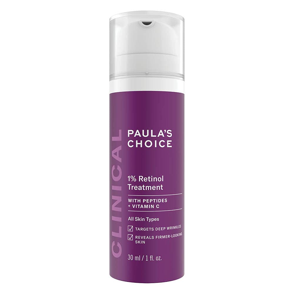 Paula's Choice CLINICAL 1% Retinol Treatment - Anti Aging & Skin Firming Serum for Face - Fights Wrinkles - with Vitamin C & Peptides - All Skin Types - 30 ml