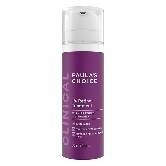 Paula's Choice CLINICAL 1% Retinol Treatment - Anti Aging & Skin Firming Serum for Face - Fights Wrinkles - with Vitamin C & Peptides - All Skin Types - 30 ml