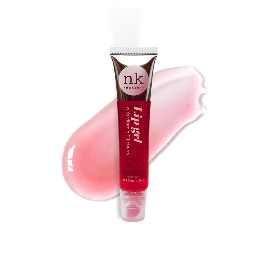 NK lip gloss gel 15ml Vitamin E, Shiny, Nourishes, Grape, Grapefruit, Strawberry and Cherry flavoured by Nicka K (Multi Pack Of 4).