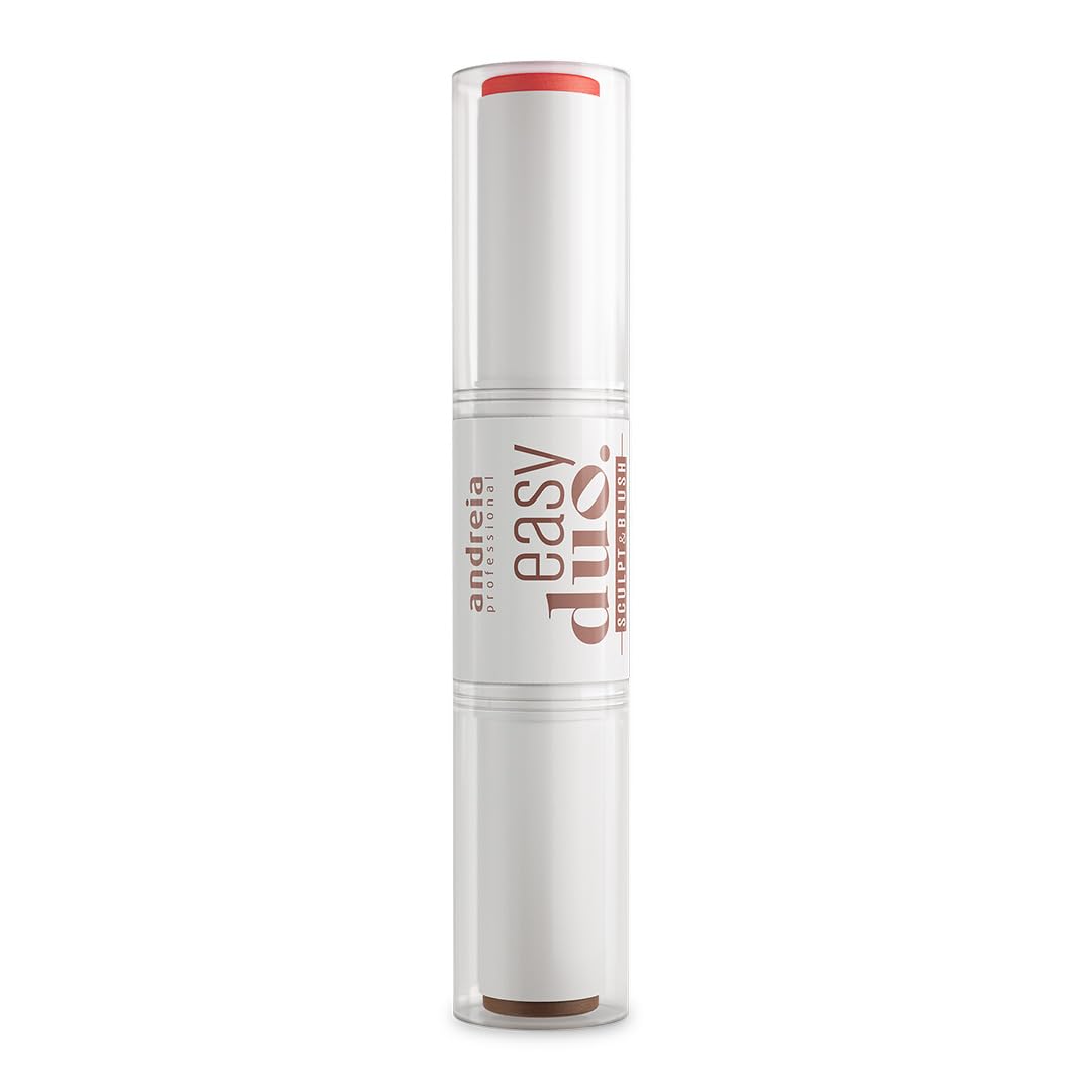 Andreia Professional MAKEUP - Easy Duo Sculpt & Blush Stick - Blush & Contouring 2 in 1 - Creamy, blendable Texture - Colours 04 Dark Contour - 10g