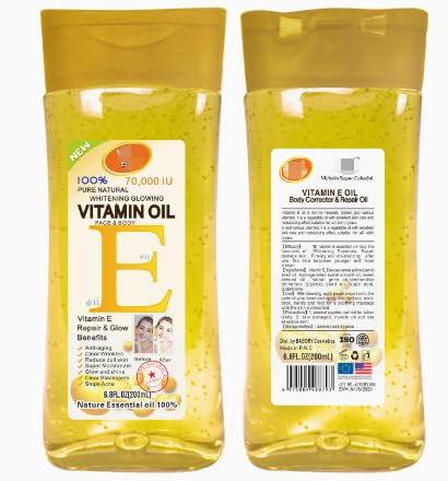 ISBEAUSOLS Vitamin E Body Oil Gel, Body Moisturiser 200ML