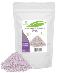 ETC Cosmetic`s Brazilian Purple clay - 200 gr - DIY Face Masks, Body Mask, Hair Mask, Soft Peels and Scrubs, Soap Making, Anti-Ageing & Skin firming, Natural And Chemical Free