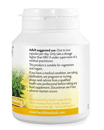 Vitamin B5 (Pantothenic Acid) 400mg x 90 Capsules (Magnesium Stearate Free)