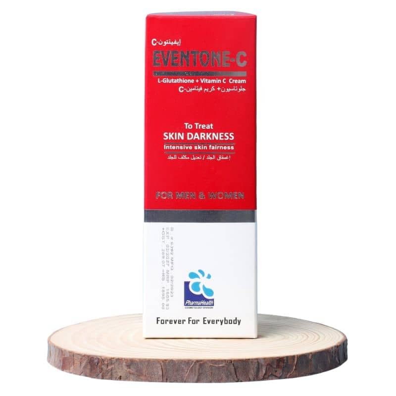 Pharmahealth Eventone-C L-Glutathione + Vitamin C Skin Darkness Treatment Anti-aging Wrinkleine lines treatment Youthful skin cream For Man and Woman