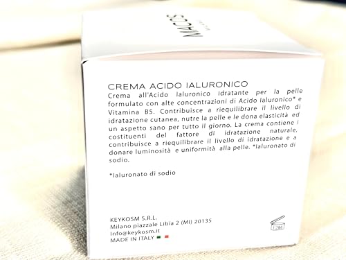 MACOS MILANO Hyaluronic Acid Face Cream 50 ml – Anti-Aging Moisturizer, Day Treatment for Dry and Sensitive Skin, Wrinkle Reduction, Natural Formula