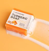JEMPET Turmeric Soap Natural Ginger Bar Soap: 2PCS Plants Essential Oil Bar Soap for Face & Body - Reduces Acne & Dark Spot & Cleanses Skin