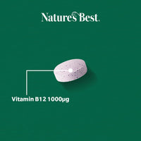 NATURE'S BEST Nature's Best Vitamin B12 (Methylcobalamin) 1,000µg, 180 Tablets