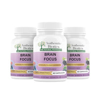 Authentic Biotics – 60 Ashwagandha Magnesium & B Complex Brain Nootropics Capsules, Multivitamins & Minerals, B Vitamins from 100% Plant Source, Natural Magnesium for Men & Women (3)