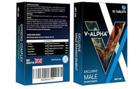 V-ALPHA - Longer, Stronger, and Harder – Performance and Stamina Endurance Booster Herbal Supplement for Men with Ginseng – 10 Tablets