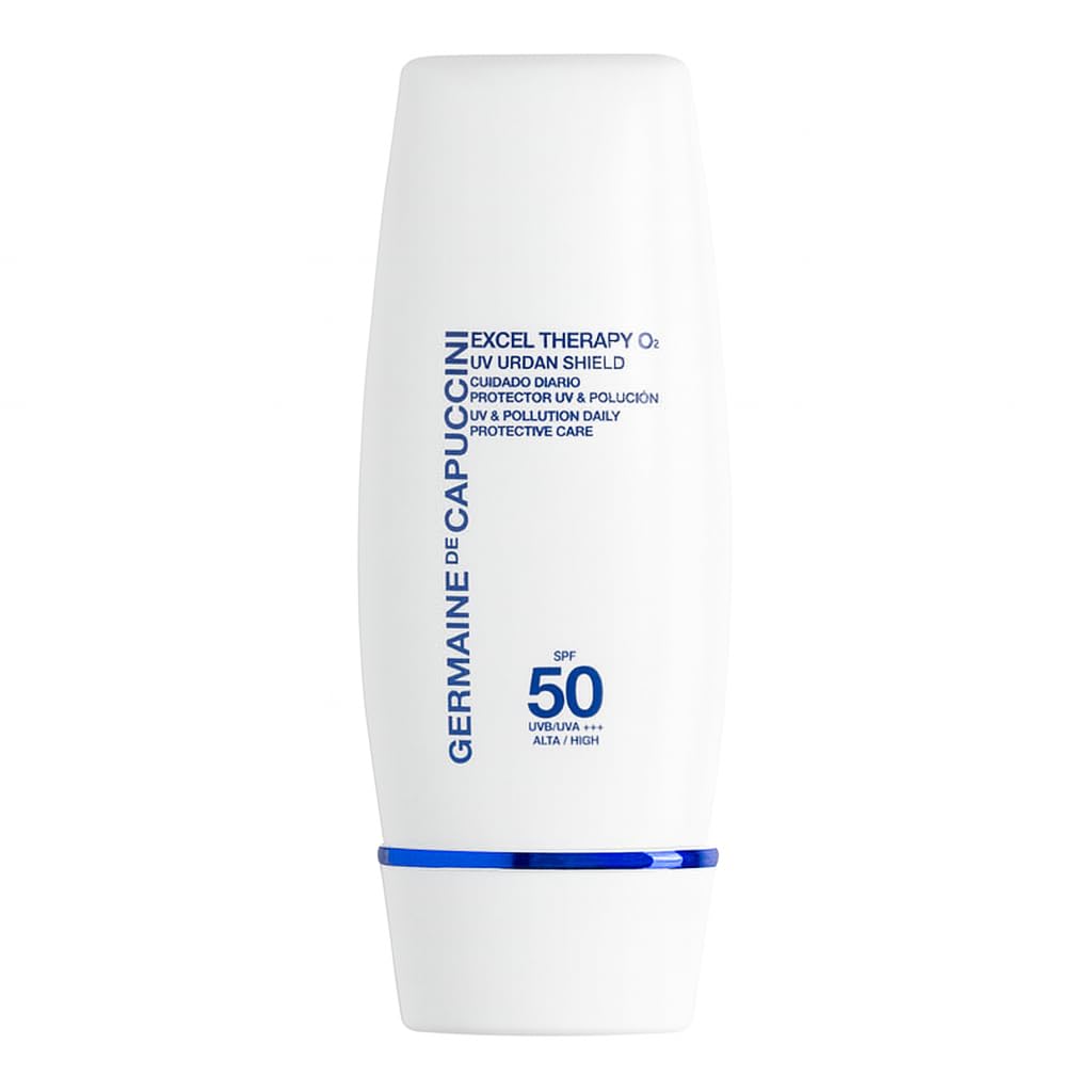 Germaine de Capuccini - Excel Therapy O2 | Anti-Pollution Emulsion UV Urban Shield SPF 50 - SPF 50 face sunscreen - Protects against the sun and pollution - Ideal as a make-up base - 30 ml
