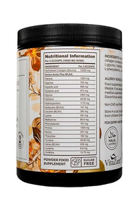 VitaZam Vitazam Fine Diamond Bovine Collagen Powder - Hydrolyzed Type 1 & 3 Collagen Powder Protein Supplement for Healthy Skin, Nails, Bones & Joints - Easy Mixing Vital Nutrients & Proteins