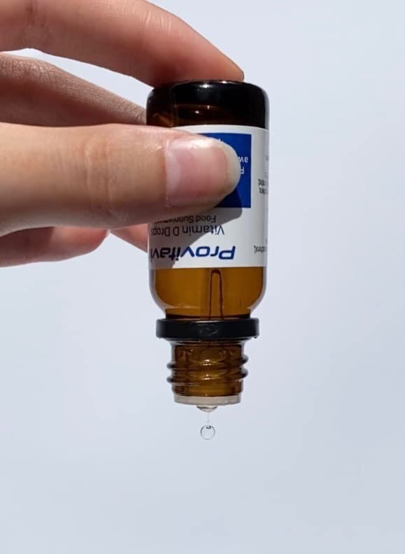 Provitavit Vitamin D Drops Newborn Baby to Adult - 10μg (400 IU) 7 ml - 4 Months Supply - Supports The Immune System and Normal Bones - D3 - Made in UK.