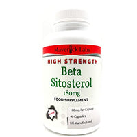 Maverick Labs Beta Sitosterol Capsules Supplement (Prostate, Cholesterol) Premium Grade 180MG Per Capsule Vegetarian/Vegan Safe (90 Capsules Per Bottle)