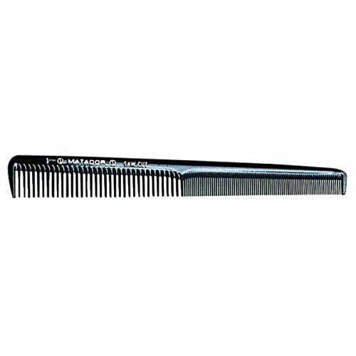 Matador MATADOR SAW CUT PROFESSIONAL EBONITE HARD RUBBER NO. 1 MASTER BARBER COMB