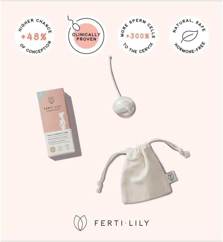 FERTILILY Bundle Conception Cup & 50ml Conception Gel Fertility Kit for Pregnancy - Trying to Conceive - Natural & Hormone Free. Clinically Proven to Increase Chances of Conception by +48%!