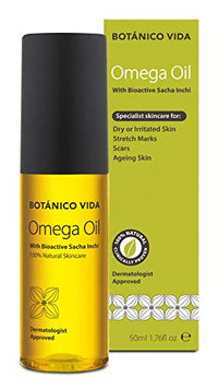 Botanico Vida Omega Oil. The 100% Natural Body Oil for Stretch Marks, Scars, Dry Skin. Clinically Proven Skincare, 50ml