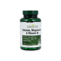 Natures Aid Calcium Magnesium & Vitamin D3 - Supports Bones Teeth Muscle Function & Immunity Supplement - High Potency Calcium Absorption and Immune Health - Vegan, Non-GMO, Gluten-Free - 90 Tablets