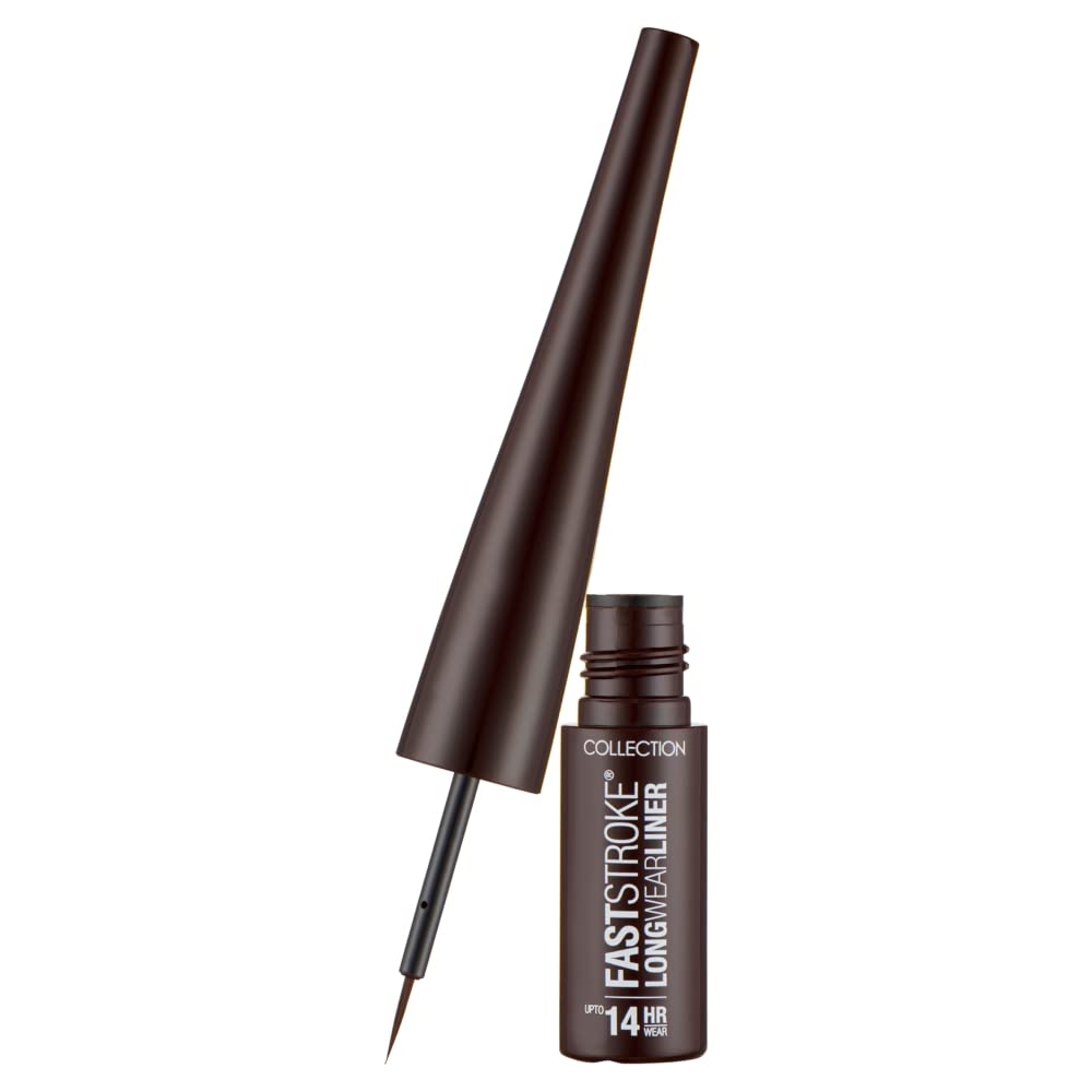 Collection Cosmetics Fast Stroke Long Wear Liner, 14-Hour Wear, Intense Colour, 4ml, Brown