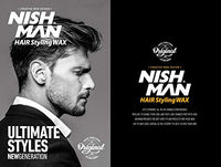 nishman NISHMAN Hair Styling Wax, Spider Wax Blackwidow S1, 150 ml | Natural Shine | Ultra High Strong Hold | Edge Control | Hair Clay Wax | Wax Stick Hair | Men's Hair Gel | Hair Gel for Men (Blackwidow S1)