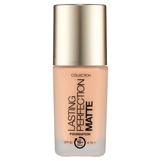 Collection Cosmetics Lasting Perfection Matte Foundation, Full Coverage, 27ml, Toffee