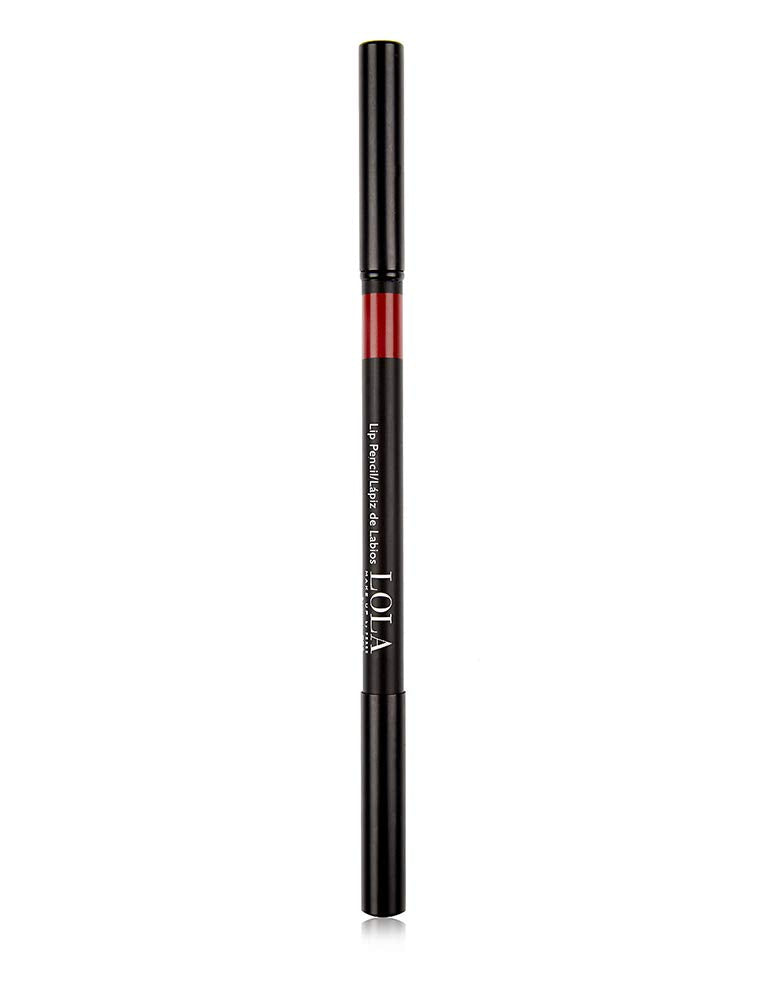 Lola Make-Up Cosmetic Lip Pencil, Soft And Precise, Long Lasting, Anti-Color Feathering, Built In Lip Brush, Vegan, No.4 Berry