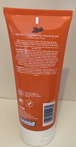 Boots Vitamin C Brightening Cleansing Gel for all skin types- 200ml Vegan