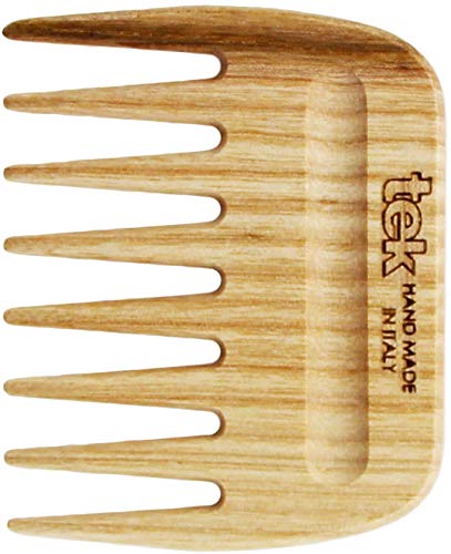 TEK Tek afro hair comb in ash wood - Handmade in Italy