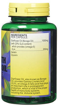 Health Plus High Strength Starflower Oil 1000mg Omega-6 Supplement - 90 Capsules