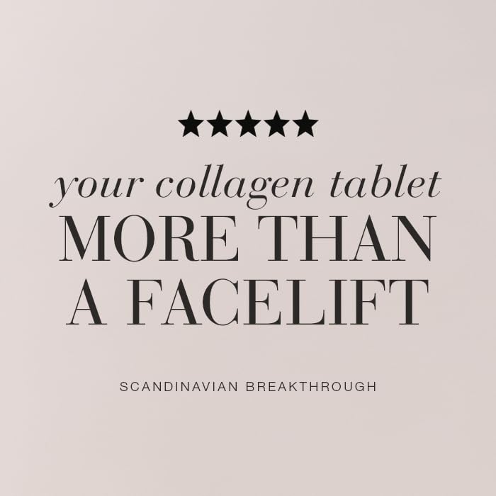 New Nordic Ltd New Nordic Skin Care Collagen Filler - 60 Tablets - Reduce Wrinkles with Marine Collagen Supplement - Dairy Free - Contains Pomegranate