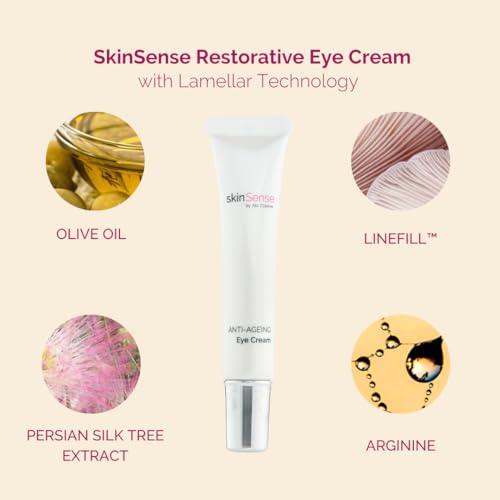 skinSense by Abi Cleeve SkinSense's Anti-Ageing Restorative Eye Cream 15ml, Brightening Eye Repair, Anti-Ageing Eye Cream, Moisturising Eye Concentrate