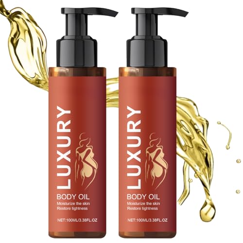 Luxurious Firming Body Oil - Moisturising Body Oil for Women - Massage Oils for Scars, Wrinkles (Pack of 2)