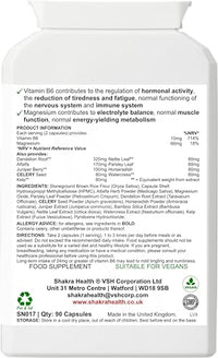 Shakra Health Fluid Flush | Natural & Gentle Water Release Tablets, 90 Capsules. Hormonal, Electrolyte & Fluid Maintenance Blend.