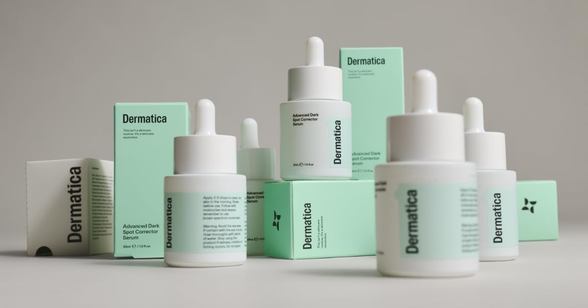 Dermatica Advanced Dark Spot Corrector Serum – Targets Dark Spots, Uneven Skin Tone, Discolouration & Post-Blemish Marks, Promotes Even Skin Tone & Radiance, 30ml
