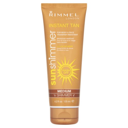 Rimmel Sunshimmer Instant Tan Makeup, Medium Shimmer 125 ml