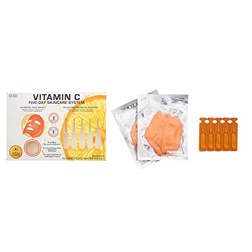 Skin Treats Vitamin C Five-Day Skincare System 7 Pieces Gift Set: 2 x Hydrogel Face Mask 120g - 5 x Essence Ampoul