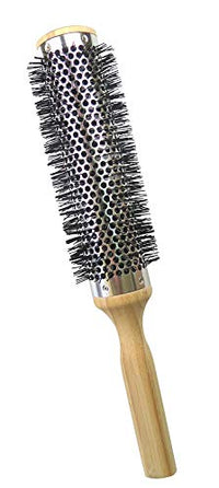 Tredoni 60mm Round Long Round Thermal Hairbrush - Blow-Dry Aluminium Barrel, Lightweight Bamboo Handle (60 mm)