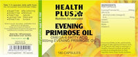 Health Plus Evening Primrose Oil 500mg Omega-6 Supplement - 180 Capsules