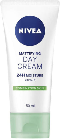NIVEA Oil Free Moisturising Day Cream Pack of 3 (3 x 50 ml), Combination and Oily Skin Moisturiser, Mineral Infused Day Cream, Skin Care Essentials