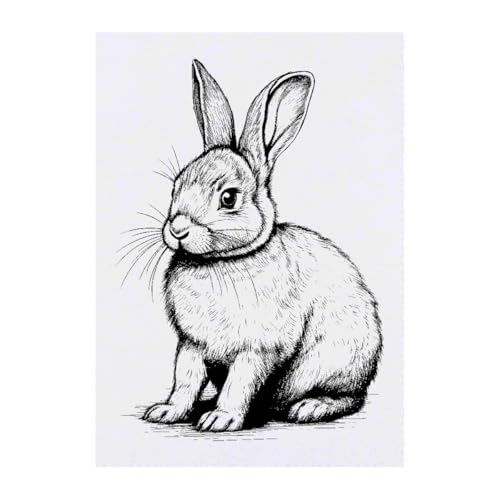 Azeeda 'Rabbit' Temporary Tattoo - Water Resistant, Skin-Safe, Non-Toxic Transfer (TO00062051)
