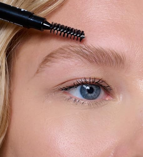 Mii Cosmetics Brow | Beautifying Brow Wand - 3-in-1 Precision Eyebrow Pencil | Fuller, Thicker and Defined Natural Looking Brows | Truly Medium