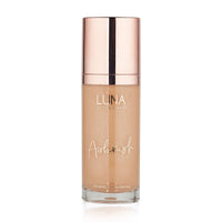 LUNA BY LISA JORDAN LUNA 3 in 1 Airbrush Primer Makeup, Highlighter and Skin Tint - Weightless and Breathable Illuminating Primer - Fine Line & Pore Minimizer - Tan Shade